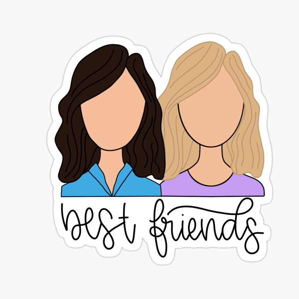 Brunette and Blonde - Best Friends | Magnet