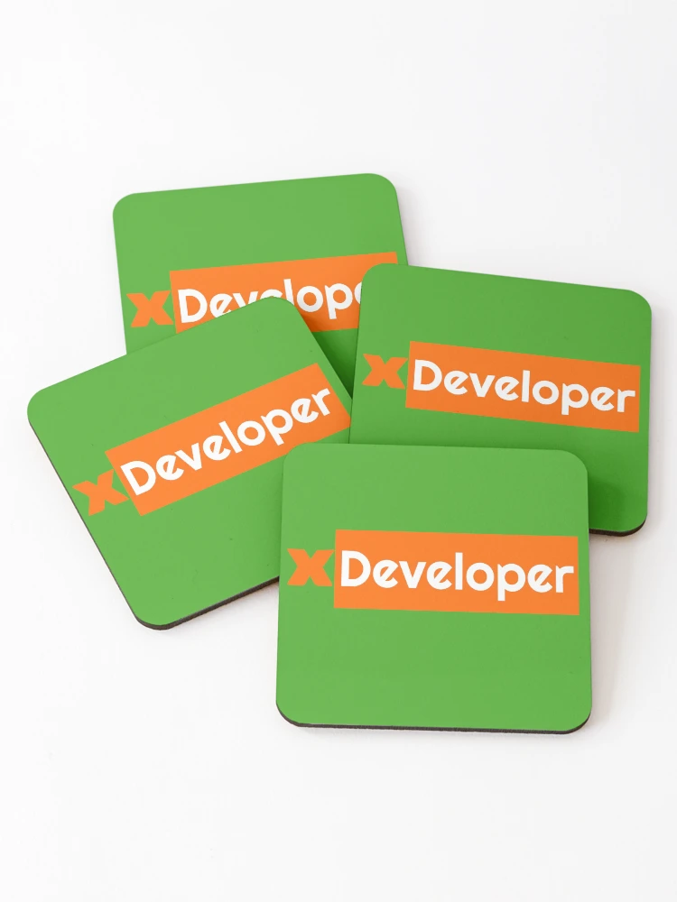 Thumbnail 1 of 5, Coasters (Set of 4), Variable X Developer, Coding, Programmer designed and sold by IASunshine.