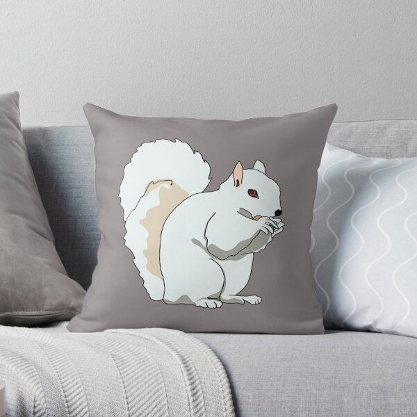 Animal in Your Pocket gray squirrel Throw Pillow
