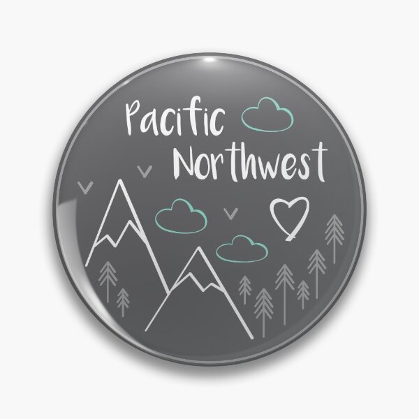 Aperçu de l'œuvre Pacific Northwest Round / Blanc créée et vendue par CAVU too Designs.