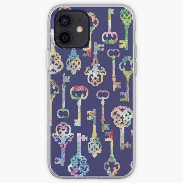 Rainbow Skeleton Keys Pattern iPhone Soft Case