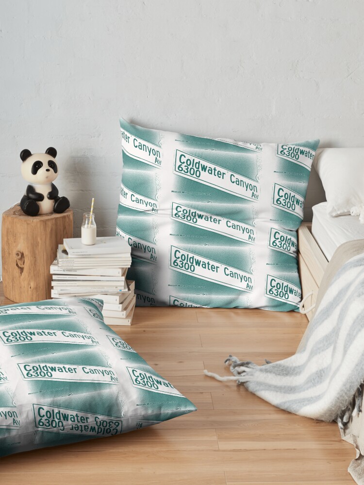 Alternate view of Coldwater Canyon Avenue, SFV, Los Angeles WATERY by Mistah Wilson Floor Pillow