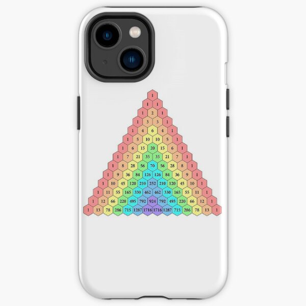 Pascal's triangle. Each number is the sum of the two numbers directly above it #Pascalstriangle iPhone Tough Case
