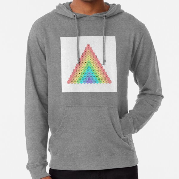 Pascal&#39;s triangle. Each number is the sum of the two numbers directly above it Lightweight Hoodie