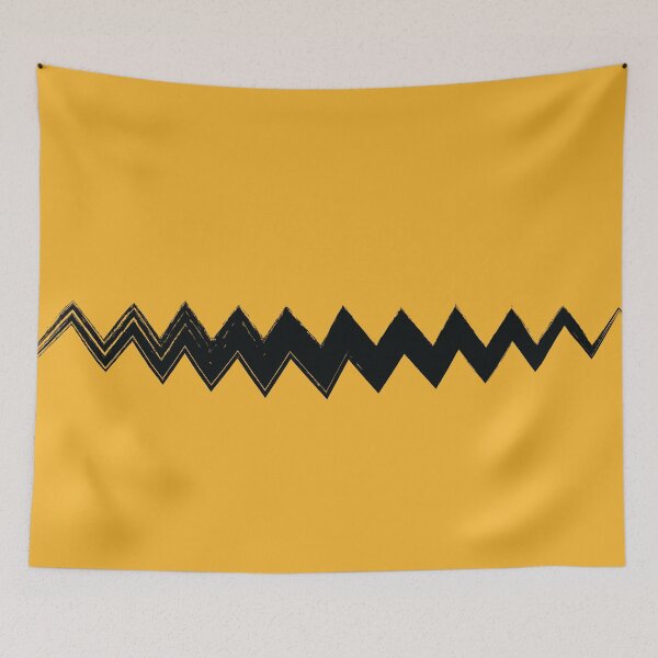 Item preview, Saffron Yellow with a Black Zig Zag  designed and sold by oasisamuel.