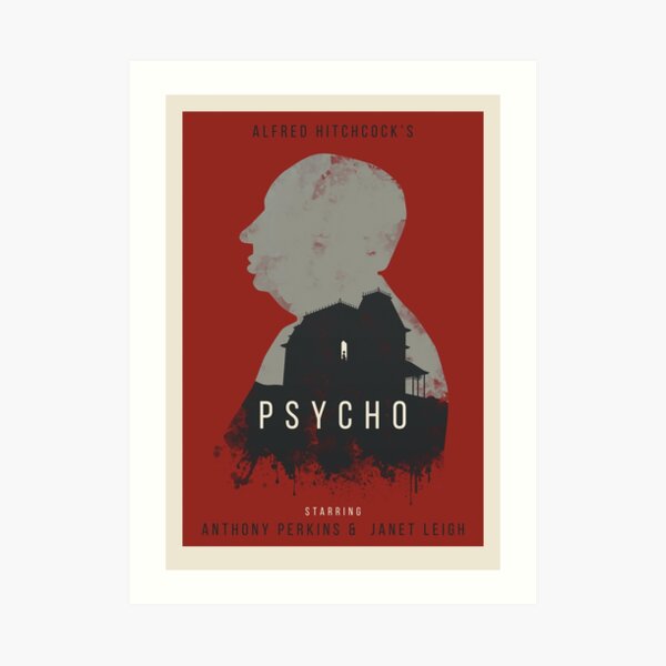 Alfred Hitchcock Psycho Art Print