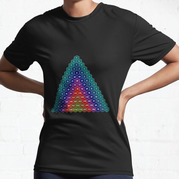 Pascal&#39;s triangle. Each number is the sum of the two numbers directly above it Active T-Shirt