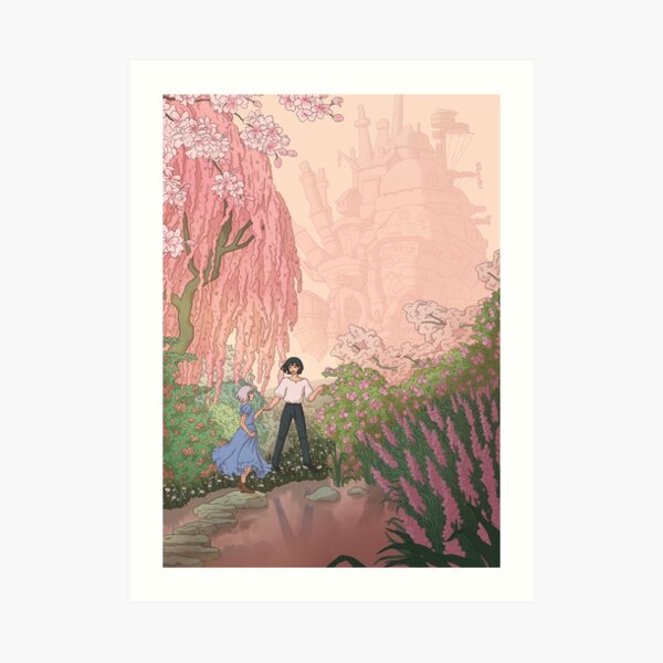 Springtime Howl and Sophie Art Print