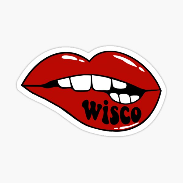 Wisco Lips Sticker Sticker For Sale By Alydesigns Redbubble