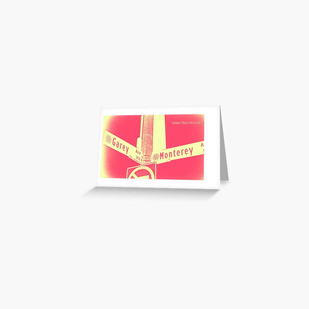 Garey Avenue & Monterey Avenue, Pomona, CA Cream Berry by Mistah Wilson Greeting Card