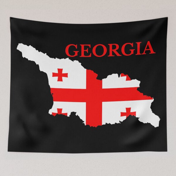 Item preview, Georgia Country Map Flag designed and sold by marosharaf.