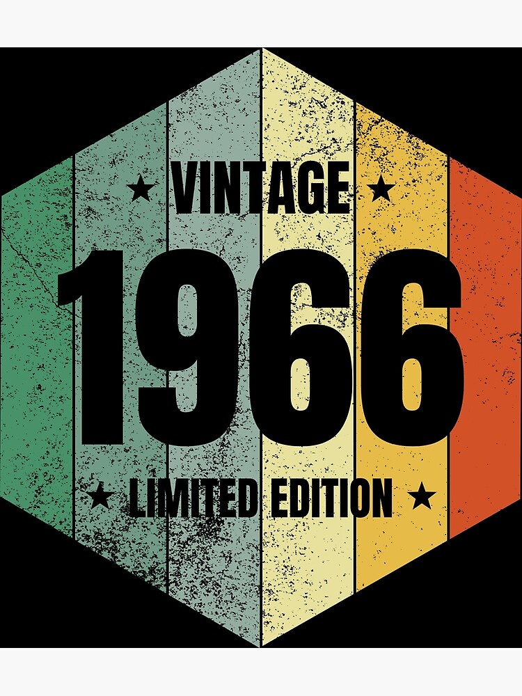 "Vintage Born In 1966 Birth Year Gift" Poster By Minymerch | Redbubble