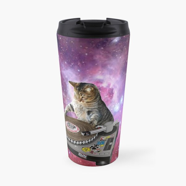 DJ Space Cat Travel Mug