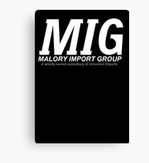 M I G Reverse Canvas Print