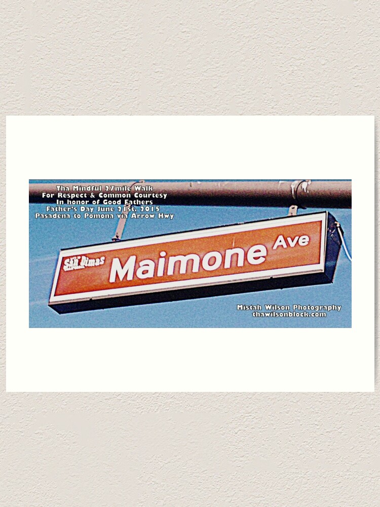 Alternate view of Maimone Avenue, San Dimas, CA by Mistah Wilson Art Print
