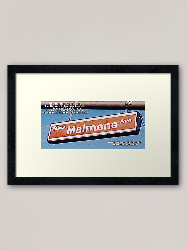 Alternate view of Maimone Avenue, San Dimas, CA by Mistah Wilson Framed Art Print