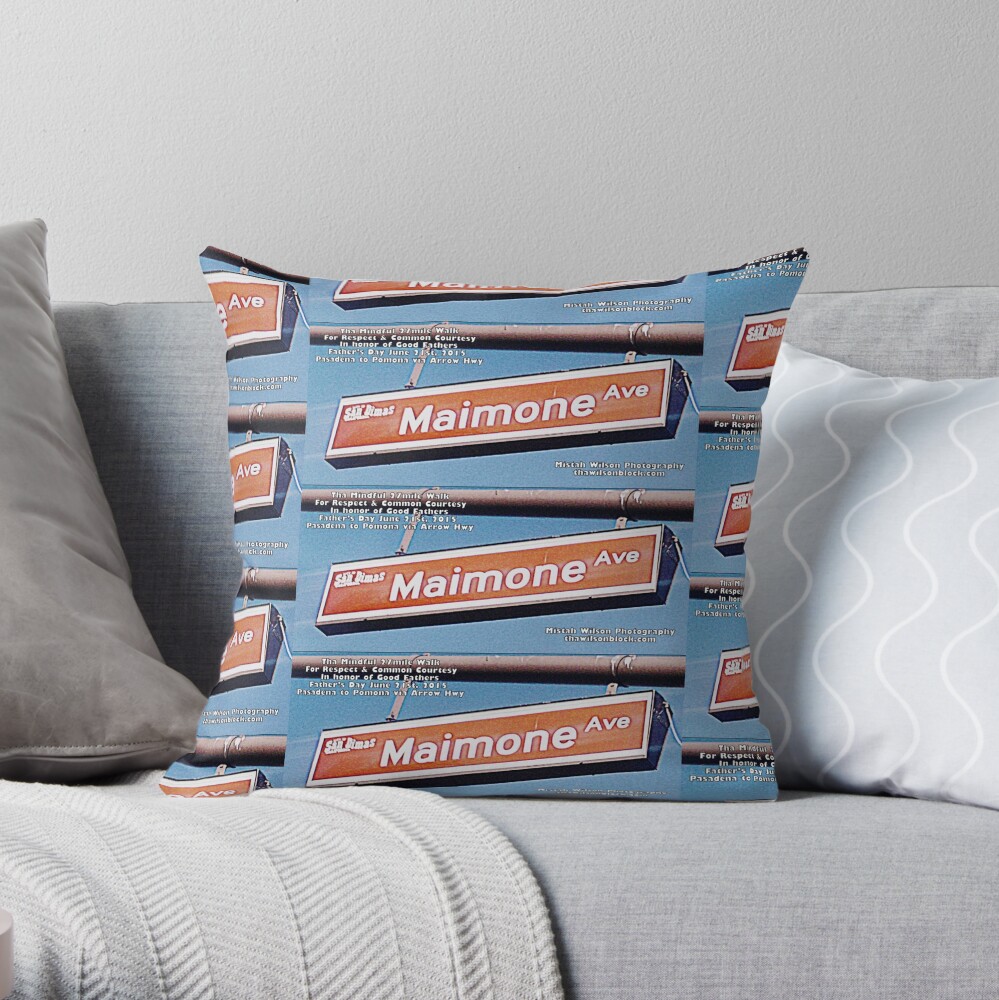 Maimone Avenue, San Dimas, CA by Mistah Wilson Throw Pillow