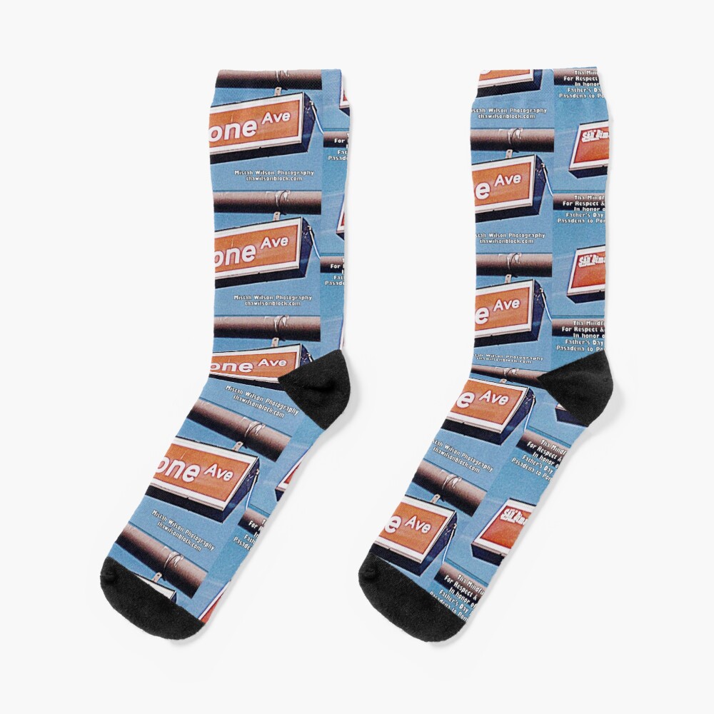 Maimone Avenue, San Dimas, CA by Mistah Wilson Socks