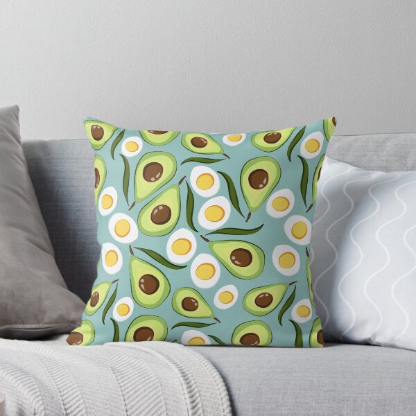 Item preview, Recolección de frutas. Dibujos animados patrón de aguacate y huevo designed and sold by AstraDesign.