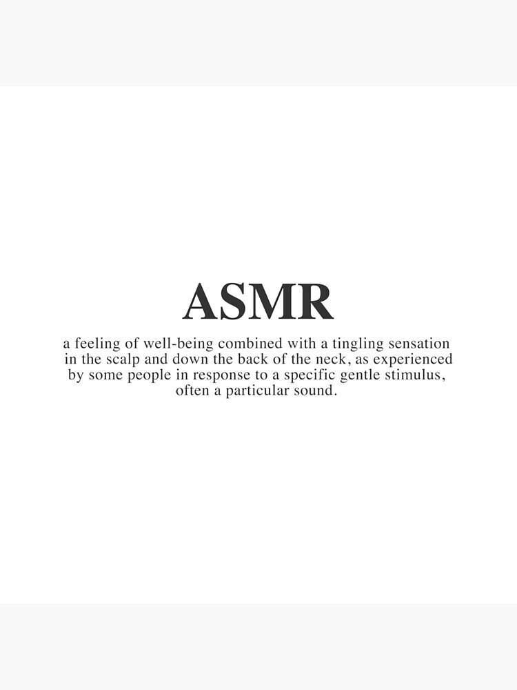 Asmr Definition Throw Pillow For Sale By Esonhaya Redbubble