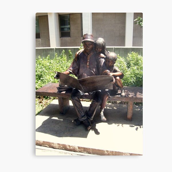 Boy and Girl Reading on Bench Aluminum Garden Statues - Aluminum