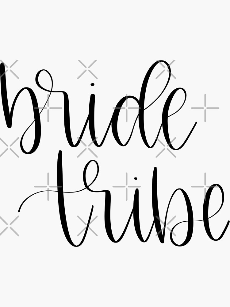 Team Bride Tribe Party DIY Sticker for Bride To Be Bachelorette