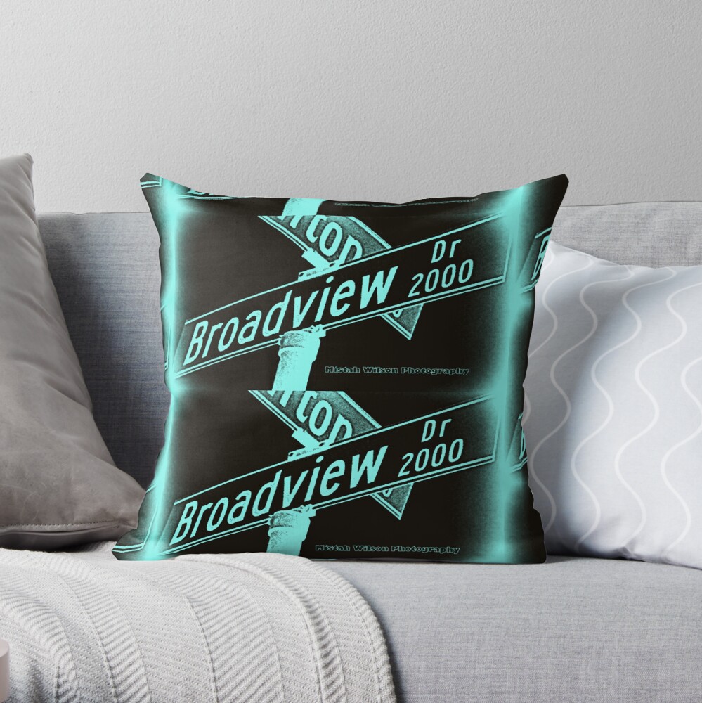 Broadview Drive, Glendale, CA by Mistah Wilson Throw Pillow