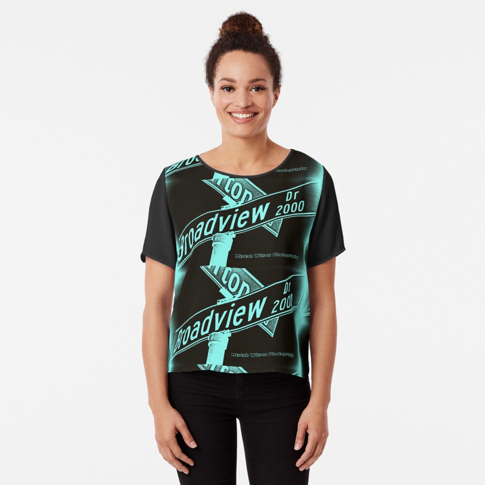 Broadview Drive, Glendale, CA by Mistah Wilson Chiffon Top