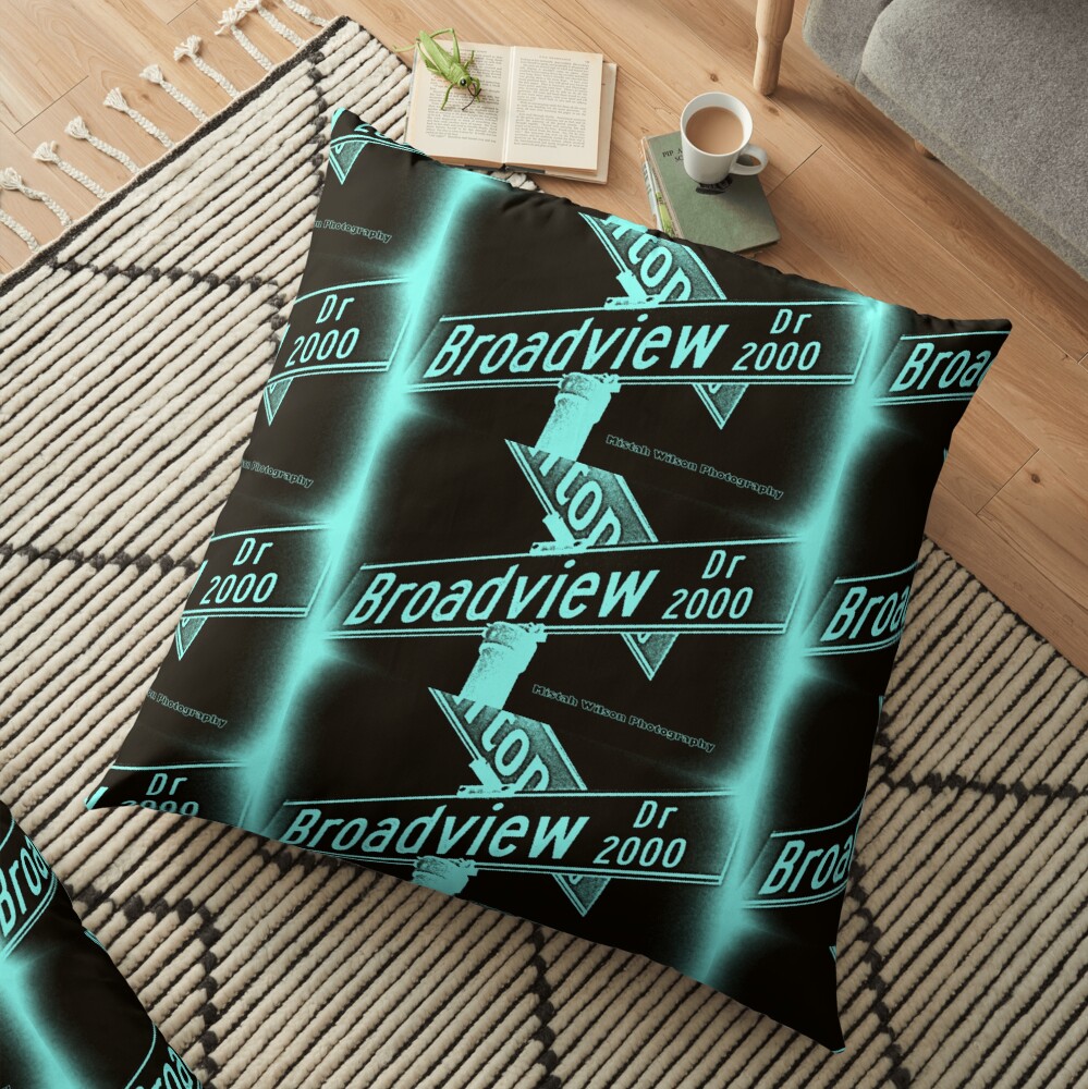Broadview Drive, Glendale, CA by Mistah Wilson Floor Pillow