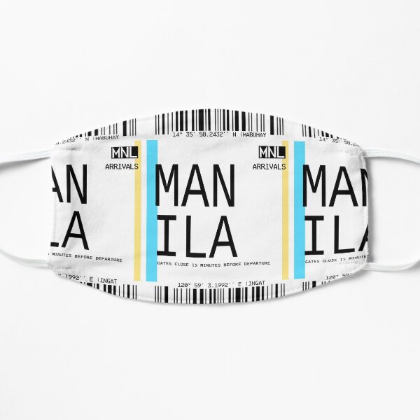 MANILA PLANE TICKET PHONE CASE FILIPINO Flat Mask