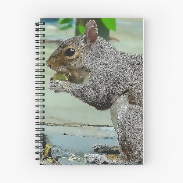 Item preview, Gray Squirrel with Acorn on Stone Pavement - Funny Animal Pop Art Gift designed and sold by r-silver.