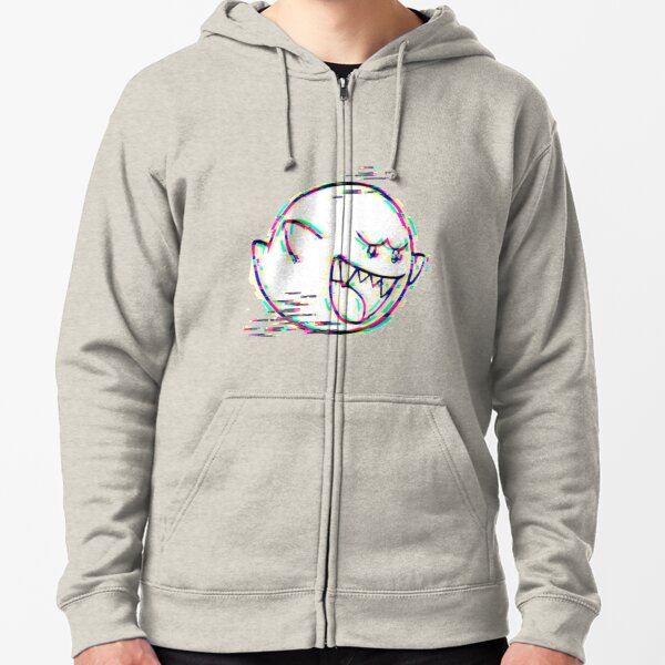 Glitch Boo Zipped Hoodie
