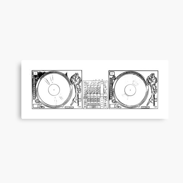 DJ Vinyl Turntable Canvas Print