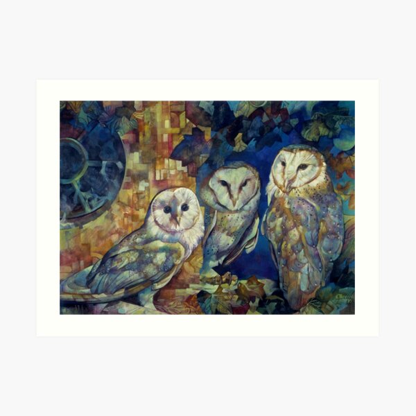barn owls Art Print