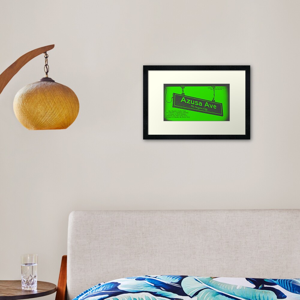 Azusa Avenue, Azusa, CA by Mistah Wilson Framed Art Print