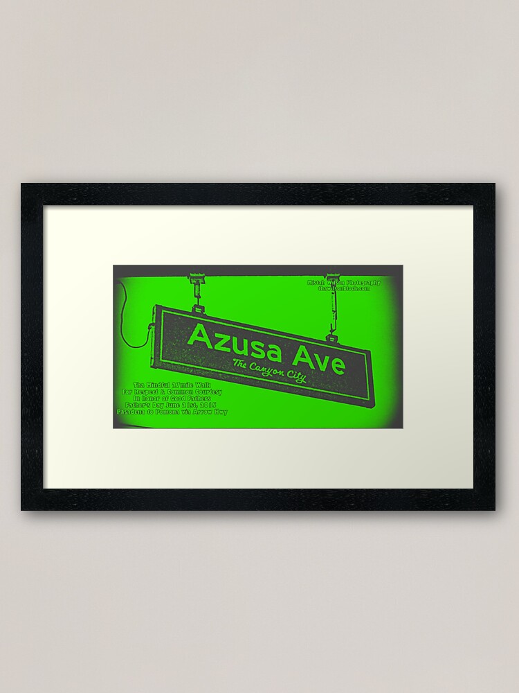 Alternate view of Azusa Avenue, Azusa, CA by Mistah Wilson Framed Art Print