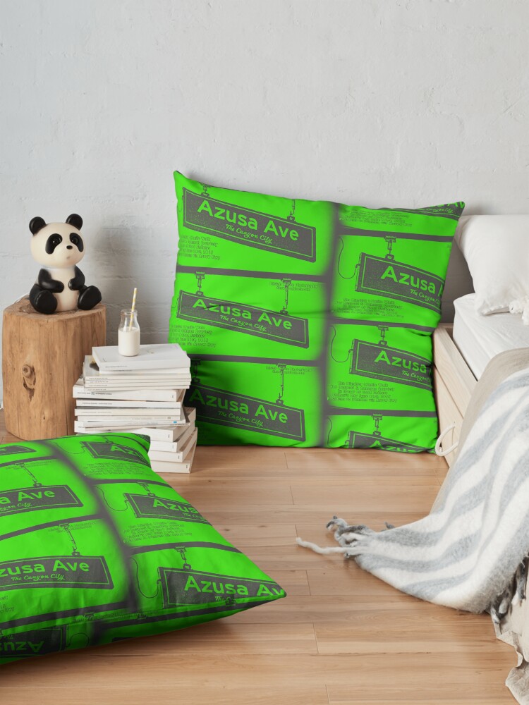 Alternate view of Azusa Avenue, Azusa, CA by Mistah Wilson Floor Pillow