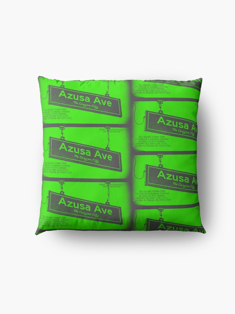 Alternate view of Azusa Avenue, Azusa, CA by Mistah Wilson Floor Pillow