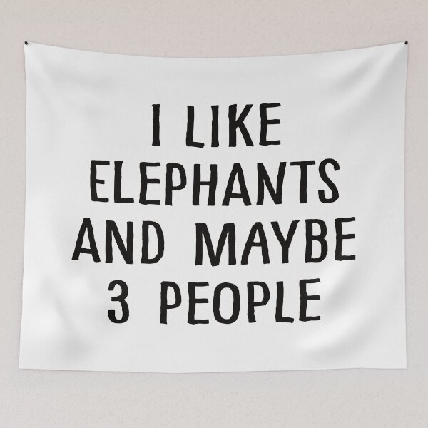 Item preview, I Like Elephants And Maybe 3 People designed and sold by teesaurus.