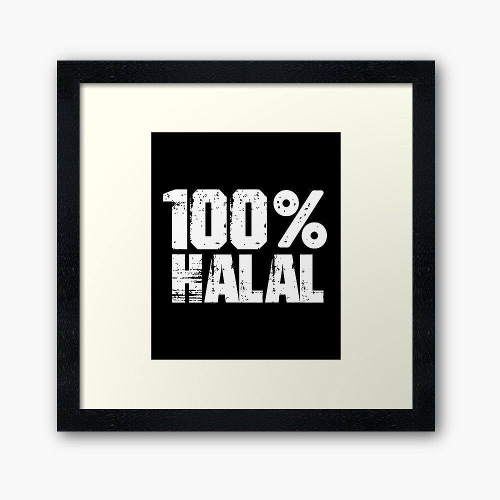 100% Halal certified product label. Poster