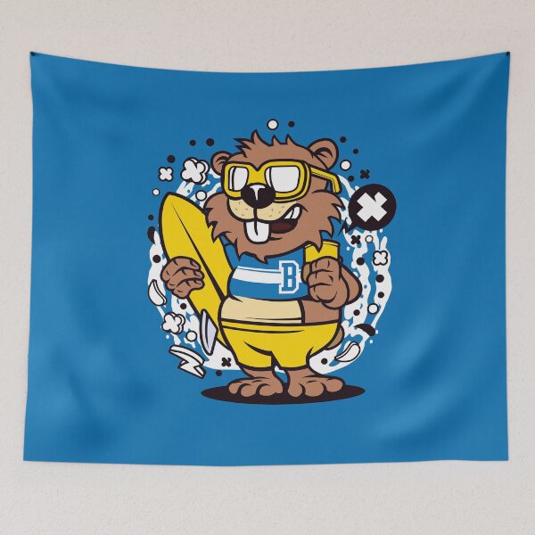 Item preview, Beaver Surfing dude designed and sold by Nickelparis.