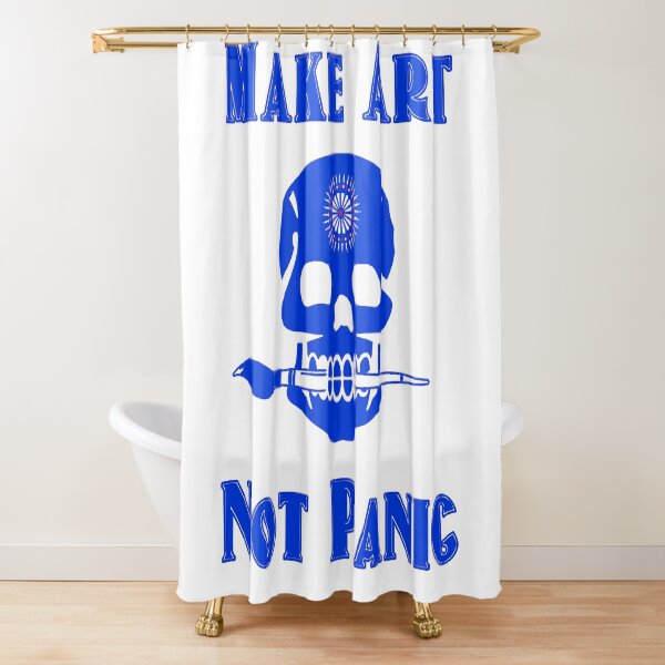 Make art Not panic (II) Duschvorhang