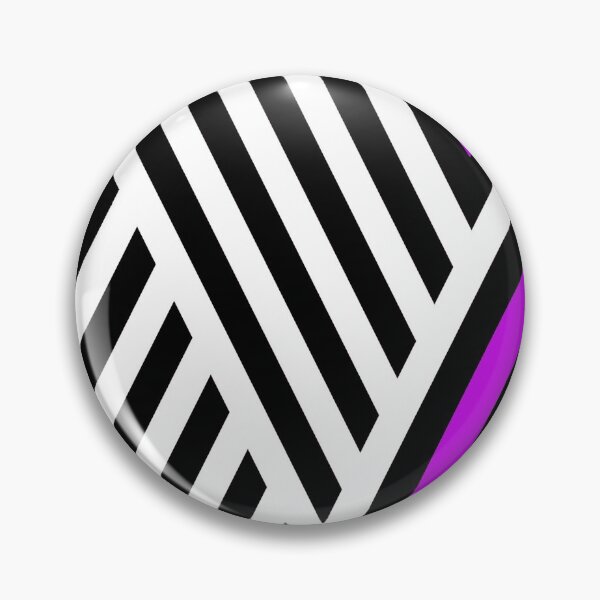 Aperçu de l'œuvre Copie de masque rayé violet, blanc, bleu et noir créée et vendue par Attenea.