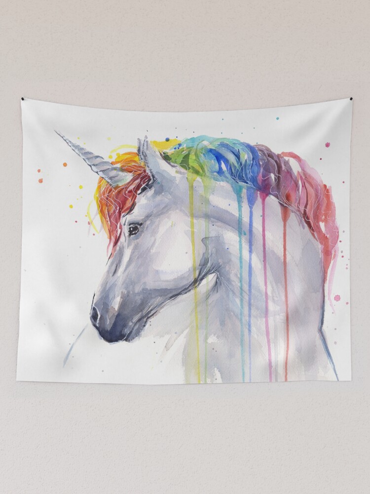 Rainbow Unicorn Watercolor