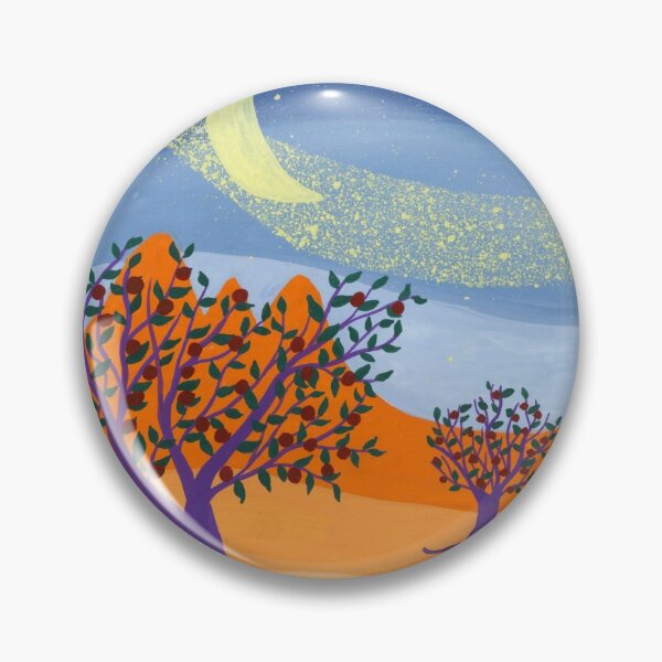 Item preview, Painting with blue sky and orange hills designed and sold by Vanka.