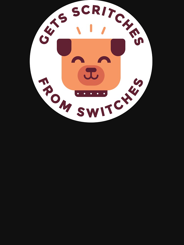 Thumbnail 7 of 7, Essential T-Shirt, Gets scritches from switches designed and sold by penandkink.