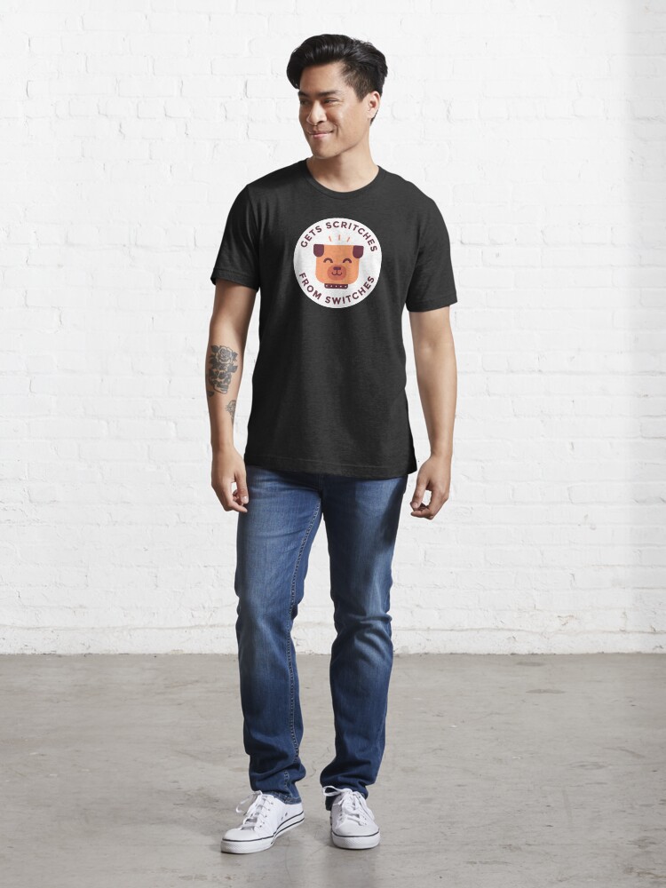 Thumbnail 5 of 7, Essential T-Shirt, Gets scritches from switches designed and sold by penandkink.