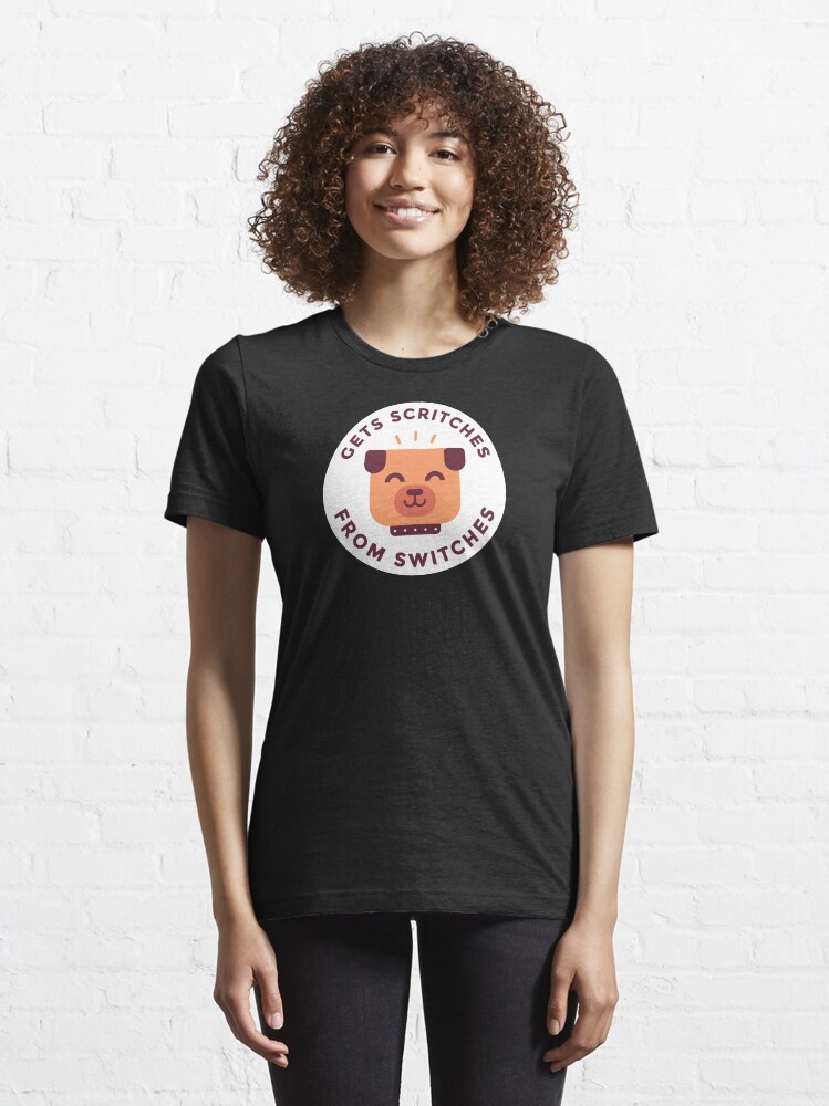 Thumbnail 6 of 7, Essential T-Shirt, Gets scritches from switches designed and sold by penandkink.