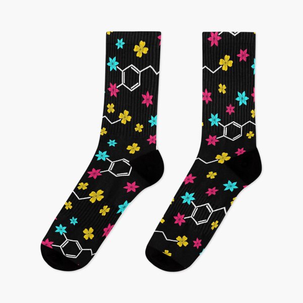 Item preview, Colorful Floral Dopamine Molecule Chemistry Structure designed and sold by mrhighsky.