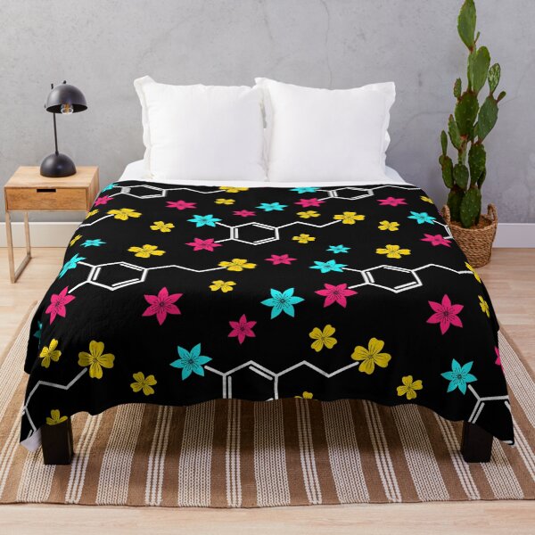 Item preview, Colorful Floral Dopamine Molecule Chemistry Structure designed and sold by mrhighsky.
